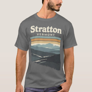 Stratton Vermont Vintage Ski Poster Mountain T-Shi Tシャツ