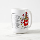 Strauss家族の紋章付き外衣 コーヒーマグカップ (正面右)