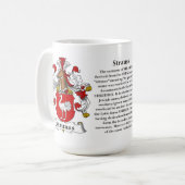 Strauss家族の紋章付き外衣 コーヒーマグカップ (正面左)