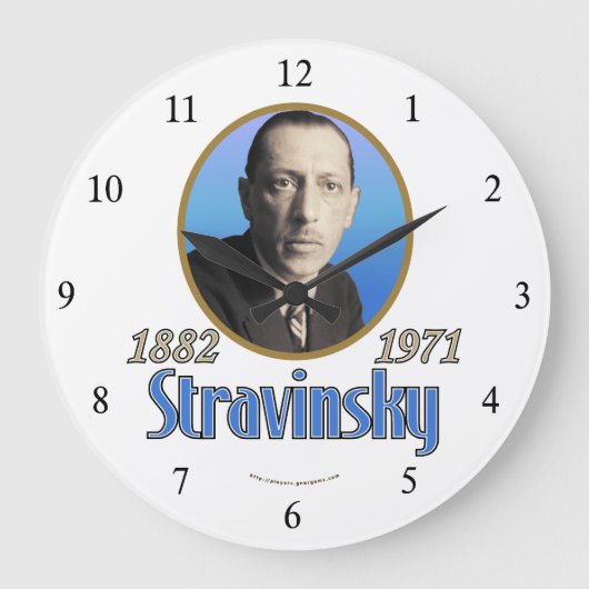 Stravinsky ラージ壁時計 (正面)