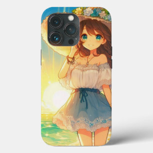Straw Hat Girl iPhone 13 Proケース