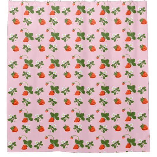 Strawberries シャワーカーテン (正面)