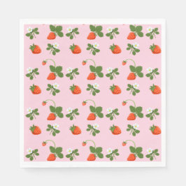 Strawberries スタンダードランチョンナプキン