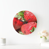 Strawberries ラージ壁時計 (ホーム)