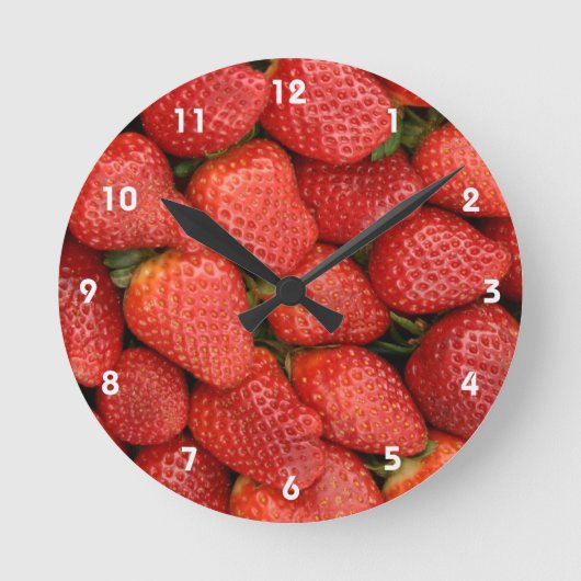 STRAWBERRIES 2 ラウンド壁時計 (正面)