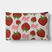Strawberries and Bows Pouch アクセサリーポーチ (正面)