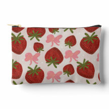 Strawberries and Bows Pouch