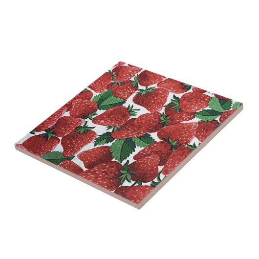 Strawberries and Cream Pattern タイル (側面)