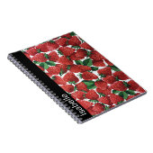 Strawberries and Cream Pattern Personalised ノートブック (右側)