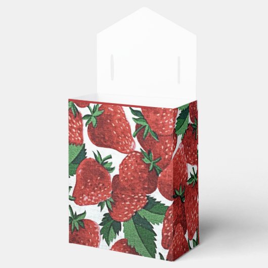 Strawberries and Cream Summer Pattern フェイバーボックス (オープン)