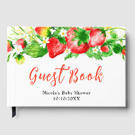 Strawberries and Daisies Baby Shower ゲストブック