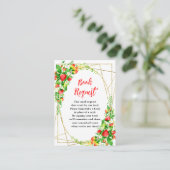 Strawberries and Daisies Baby Shower Book Request エンクロージャーカード (スタンド正面)