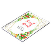 Strawberries and Daisies Baby Shower Guest Book ノートブック (左側)
