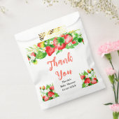 Strawberries and Daisies Baby Shower Thank You フェイバーバッグ (封をした状態)