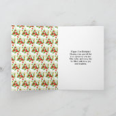 Strawberries and Daisies Birthday カード (内部)