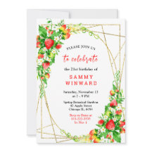 Strawberries and Daisies Birthday