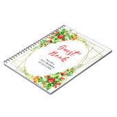 Strawberries and Daisies Birthday Guest Book ノートブック (左側)