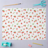 Strawberries and Daisies Pattern 薄葉紙 (クラフト)