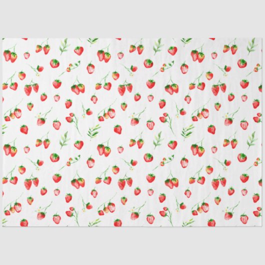 Strawberries and Daisies Pattern 薄葉紙 (正面)