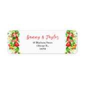 Strawberries and Daisies Wedding ラベル (正面)