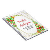 Strawberries and Foliage Baby Birth Stats ノートブック (右側)