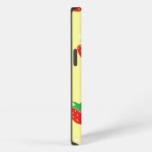 Strawberries and Polka Dots Yellow iPhoneケース (右側面)
