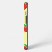Strawberries and Polka Dots Yellow iPhoneケース (左側面)