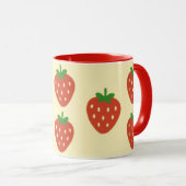 Strawberries and Sunshine  Two-Tone Coffee Mug マグカップ (正面右)