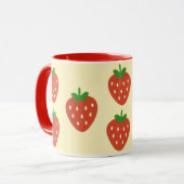 Strawberries and Sunshine  Two-Tone Coffee Mug マグカップ (正面左)