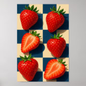 Strawberries art, Bold Fruit ポスター (正面)