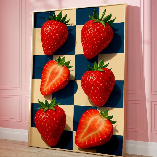 Strawberries art, Bold Fruit ポスター