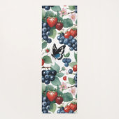 Strawberries Blueberries and Butterflies Floral ヨガマット (裏面)