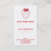 Strawberries businesscard 名刺 (裏面)