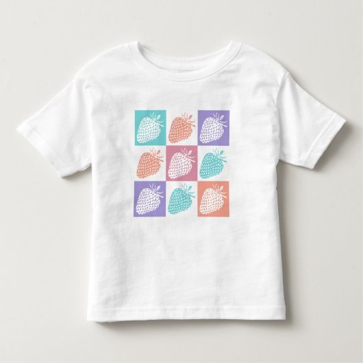 Strawberries Colorful Summer トドラーTシャツ (正面)