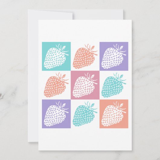 Strawberries Colorful Summer 招待状 (正面)