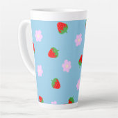Strawberries & Flowers カフェラテマグ (左アングル)