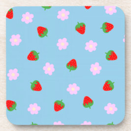 Strawberries & Flowers コースター