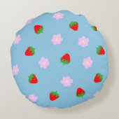 Strawberries & Flowers ラウンドクッション (裏面)
