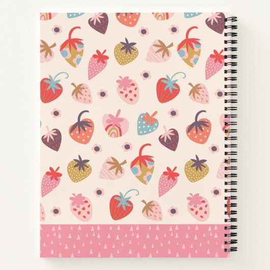 Strawberries fun Spiral Notebook ノートブック (裏面)