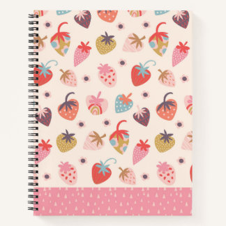 Strawberries fun Spiral Notebook ノートブック