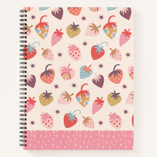 Strawberries fun Spiral Notebook ノートブック (正面)