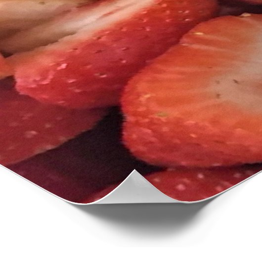 Strawberries Photo ポスター (角)