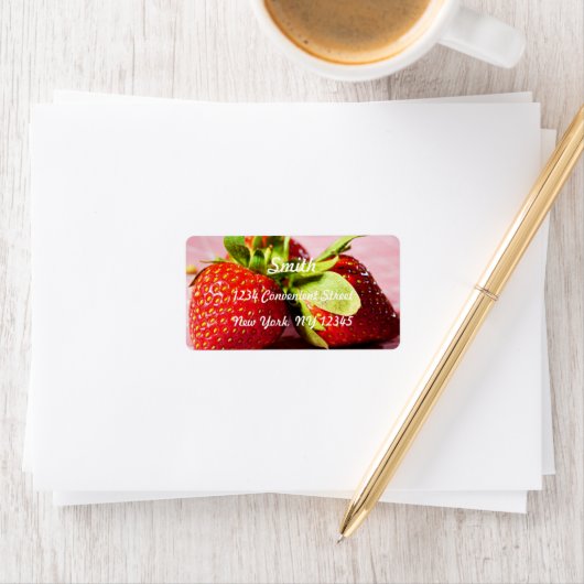 Strawberries Return Address Label ラベル (インサイチュ)