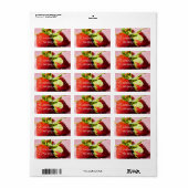 Strawberries Return Address Label ラベル (フルシート)