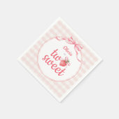Strawberries Two Sweet 2nd Birthday スタンダードカクテルナプキン (角)