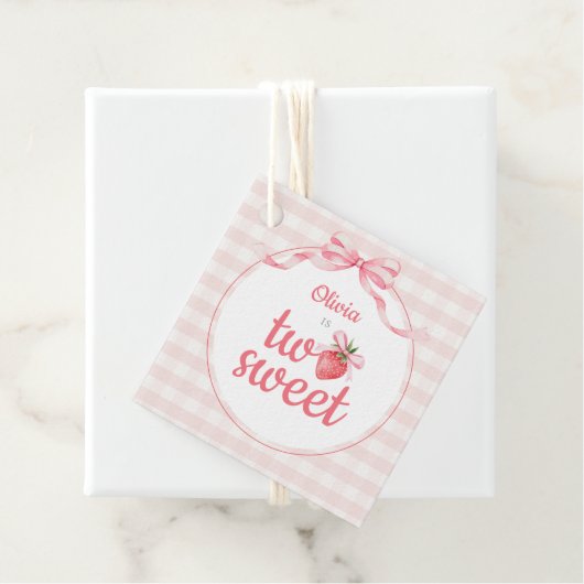 Strawberries Two Sweet 2nd Birthday フェイバータグ (インサイチュ)