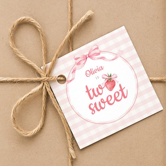 Strawberries Two Sweet 2nd Birthday フェイバータグ