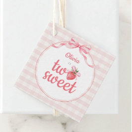 Strawberries Two Sweet 2nd Birthday フェイバータグ