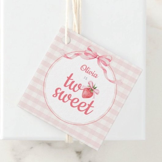 Strawberries Two Sweet 2nd Birthday フェイバータグ