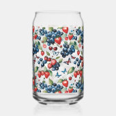 Strawberries With Blueberries and Butterflies ガラス缶 (正面)